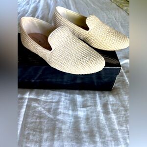 Birdies “ The Starling Loafer” in Cream Woven Raffia Slip-On Sz 7